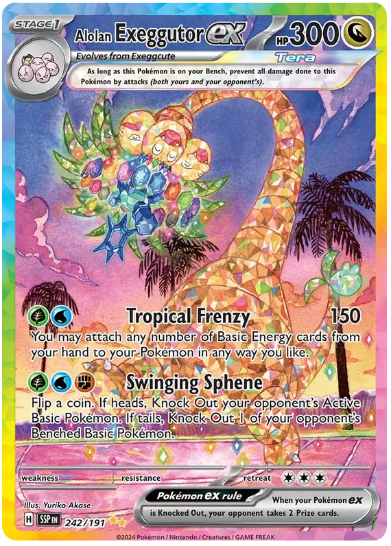 Alolan Exeggutor ex 242/191 Special Illustration Rare Pokemon Card (Scarlet & Violet Surging Sparks)