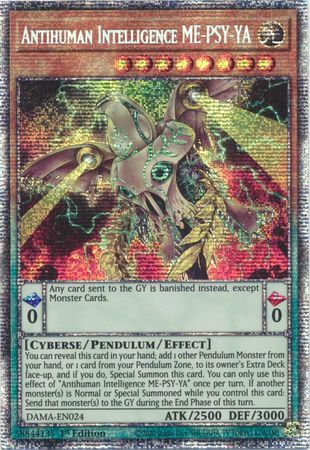 Antihuman Intelligence ME-PSY-YA DAMA-EN024 Secret Rare Starlight Rare Yu-Gi-Oh Card (Dawn of Majesty)