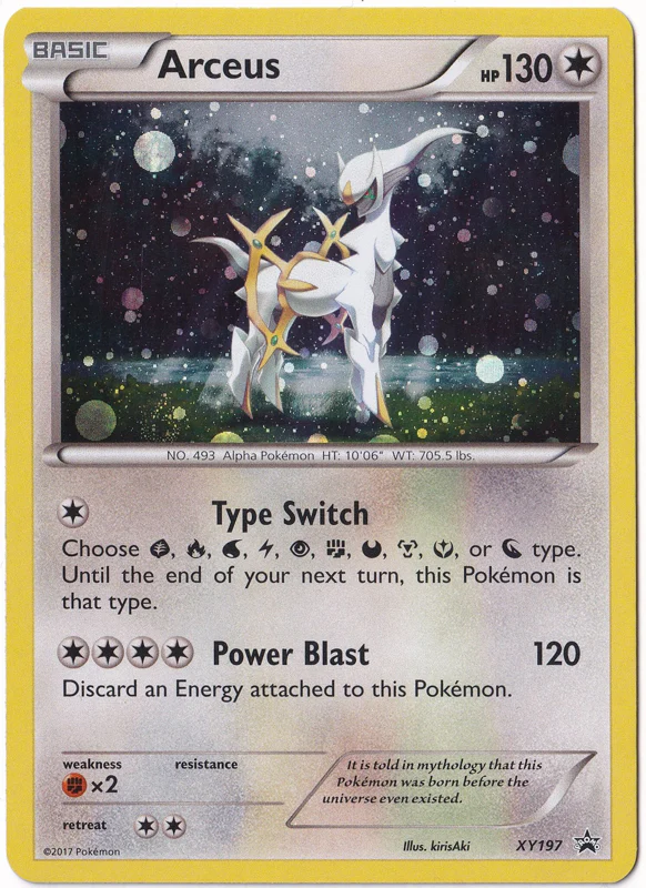 Arceus XY197 Pokemon Promo Card (XY Promo Series)