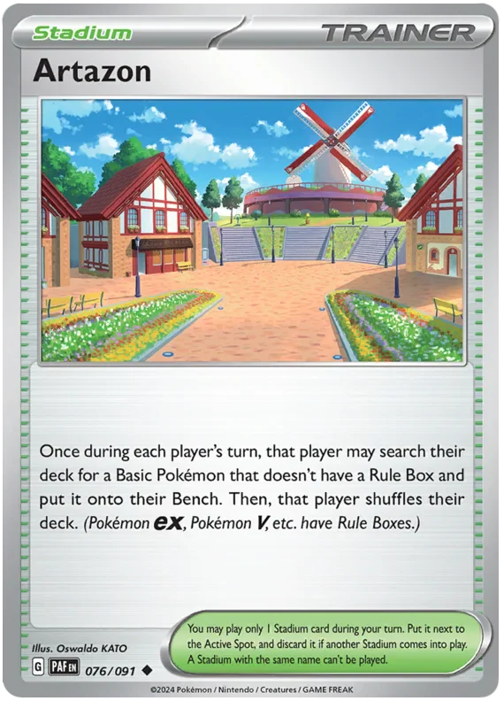 Artazon 076/091 Uncommon Reverse Holo Pokemon Card (SV 4.5 Paldean Fates)