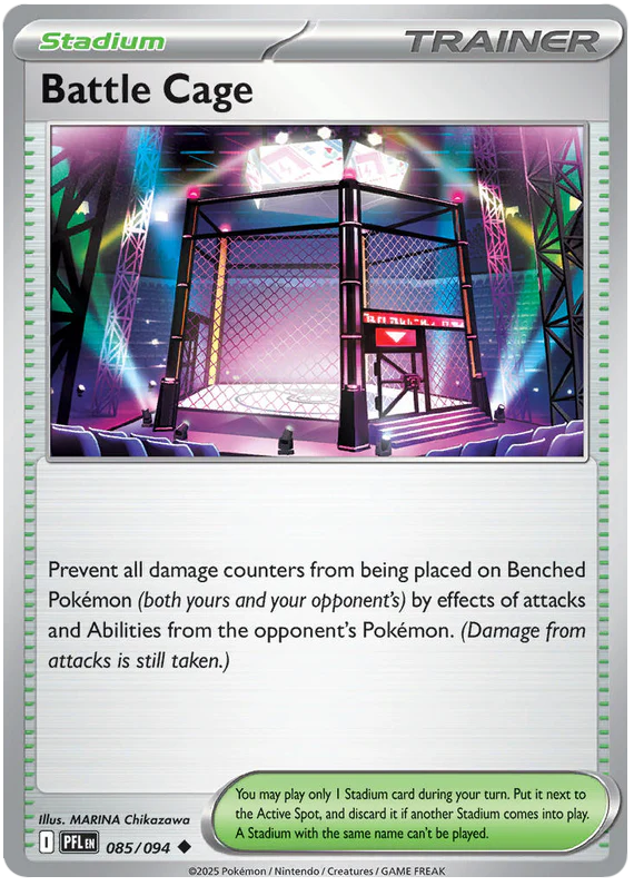 Battle Cage 085/094 Uncommon Pokemon Card (Mega Evolution Phantasmal Flames)