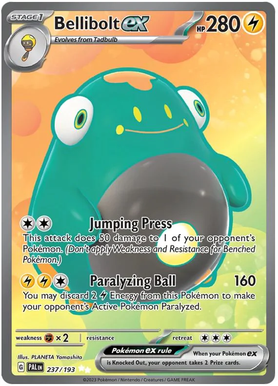 Bellibolt ex 237/193 Ultra Rare Double Pokemon Card (SV2 Paldea Evolved)