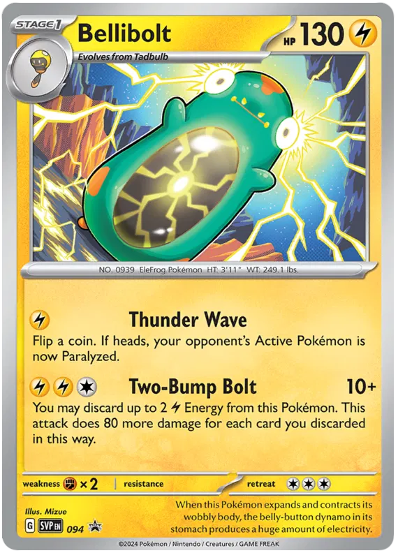 Bellibolt SVP094 Pokemon Promo Card (SV Promo Series)