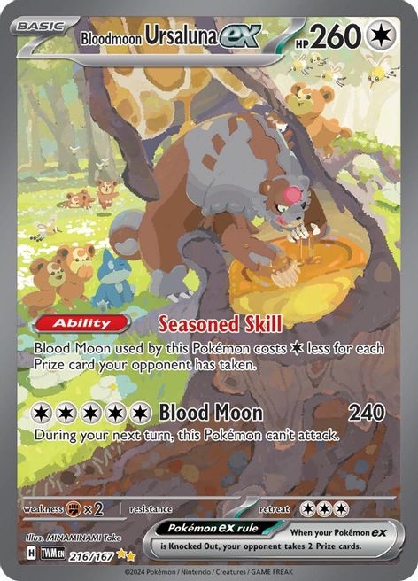 Bloodmoon Ursaluna ex 216/167 Special Illustration Rare Pokemon Card (SV Twilight Masquerade)