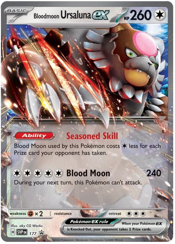 Bloodmoon Ursaluna ex SVP177 Pokemon Promo Card (SV Promo Series)