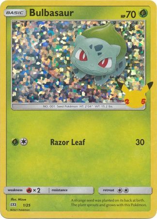 Bulbasaur 1/25 Holo Pokemon Card (McDonalds Collection 2021)