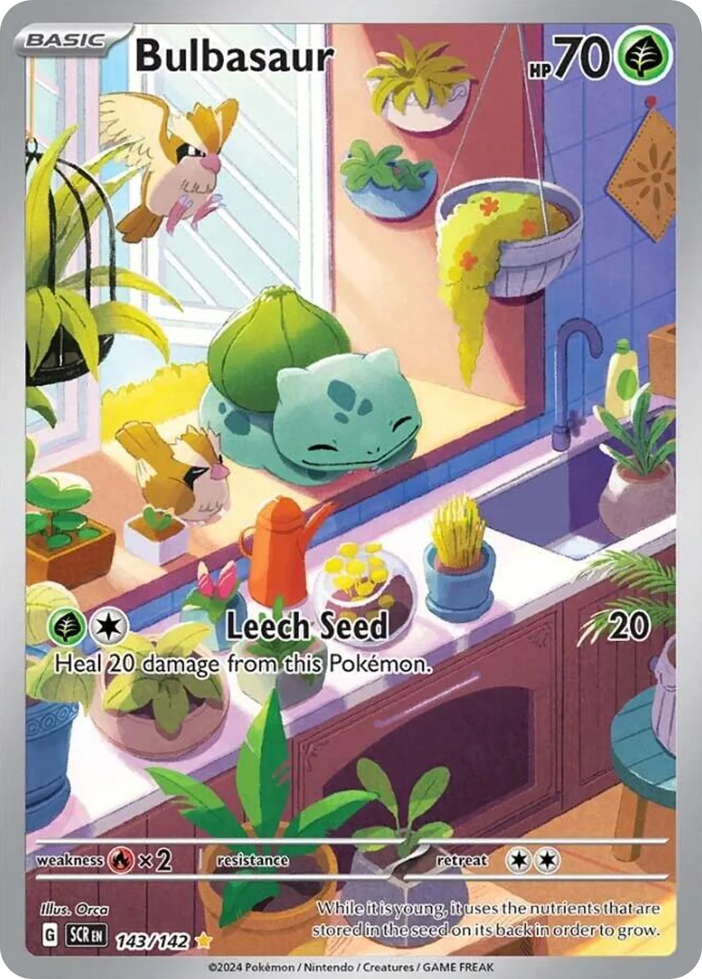 Bulbasaur 143/142 Illustration Rare Pokemon Card (SV Stellar Crown)