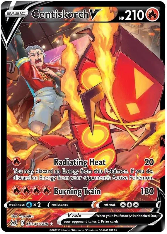 Centiskorch V TG14/TG30 Ultra-Rare Rare (Lost Origin Trainer Gallery)