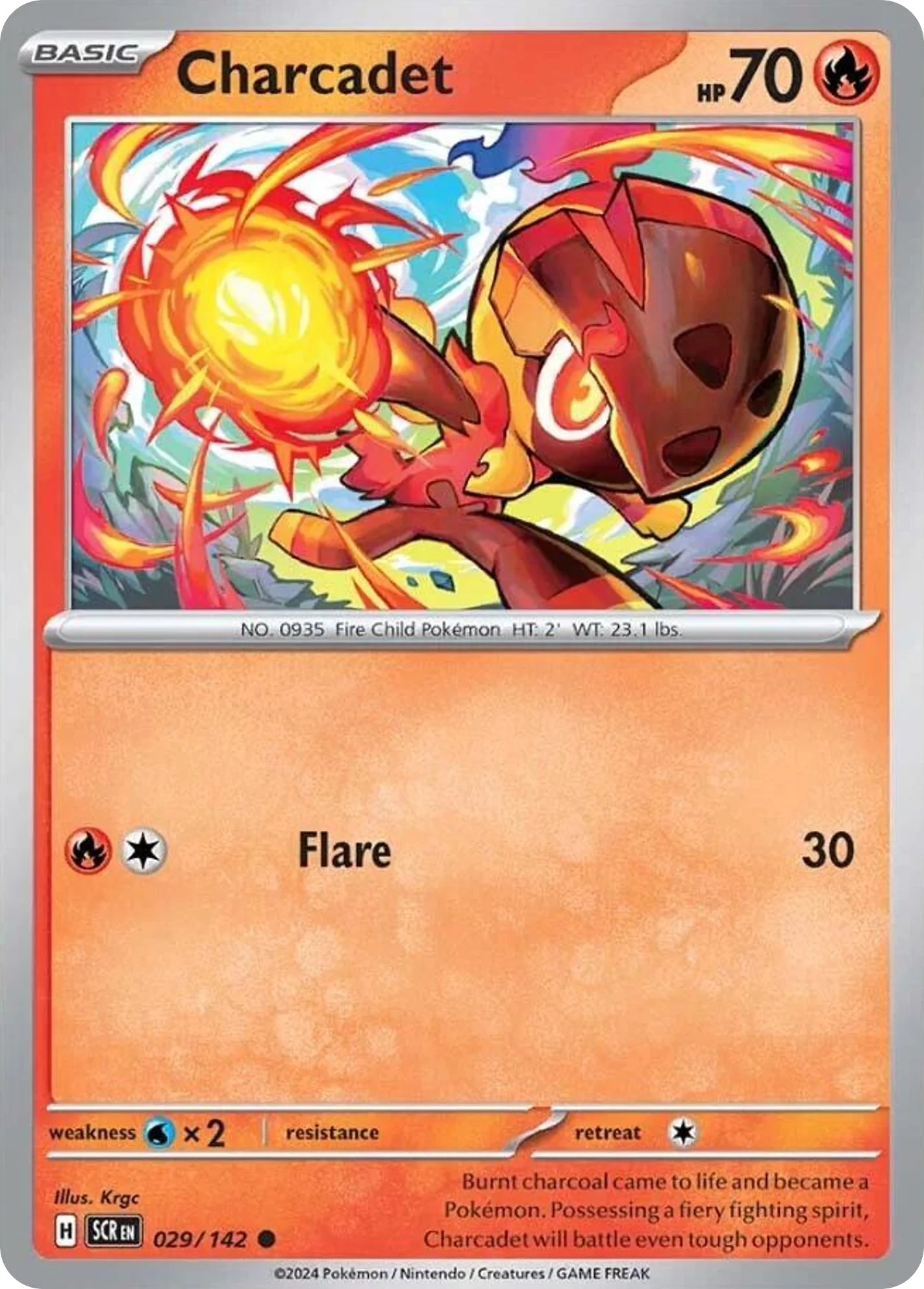 Charcadet 029/142 Common Pokemon Card (SV Stellar Crown)