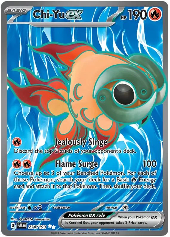 Chi-Yu ex 234/193 Ultra Rare Double Pokemon Card (SV2 Paldea Evolved)