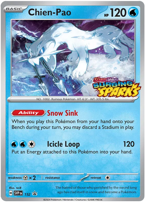 Chien-Pao SVP152 Pokemon Promo Card (SV Promo Series)