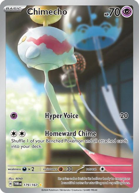 Chimecho 179/167 Illustration Rare Pokemon Card (SV Twilight Masquerade)