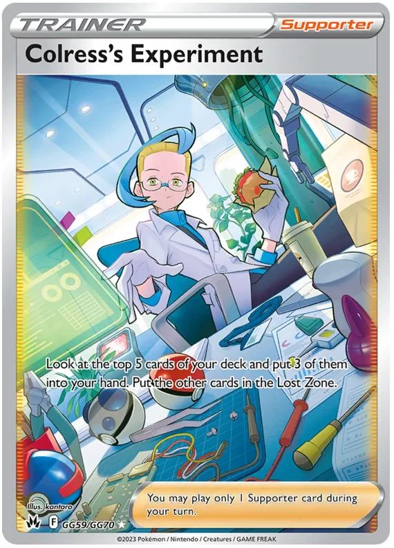 Colress's Experiment GG59/GG70 GGU Pokemon Card (SWSH Crown Zenith GG)