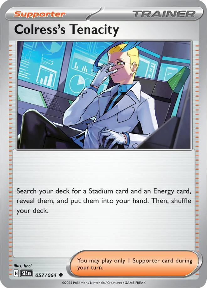 Colress's Tenacity 057/064 Uncommon Pokemon Card (SV Shrouded Fable)
