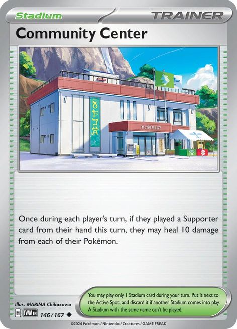 Community Center 146/167 Uncommon Pokemon Card (SV Twilight Masquerade)