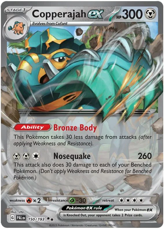Copperajah ex 150/193 Rare Double Pokemon Card (SV2 Paldea Evolved)