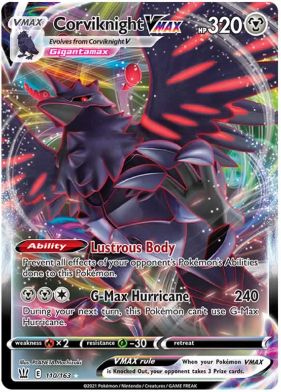 Corviknight VMAX 110/163 Ultra Rare Pokemon Card (Battle Styles)