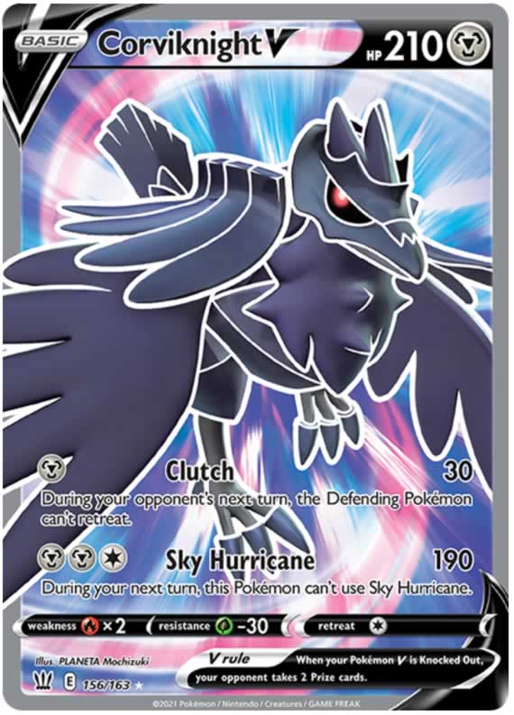 Corviknight V 156/163 Ultra Rare Pokemon Card (Battle Styles)