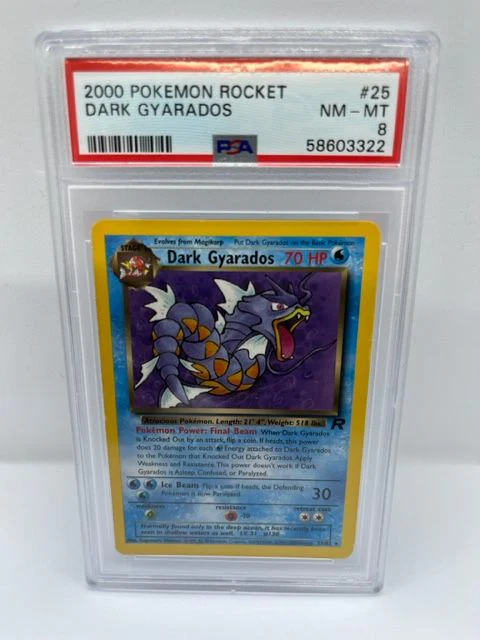 Dark Gyarados 25/82 PSA 8 Graded Rare Pokemon Card (2000 Pokemon Rocket)