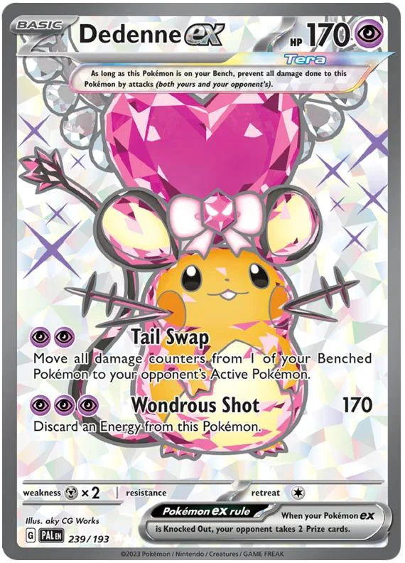 Dedenne ex 239/193 Ultra Rare Double Pokemon Card (SV2 Paldea Evolved)
