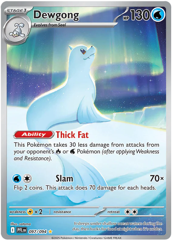 Dewgong 097/094 Illustration Rare Pokemon Card (Mega Evolution Phantasmal Flames)