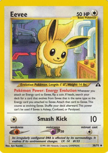 Eevee 38/75 Uncommon Pokemon Card (Neo Discovery)