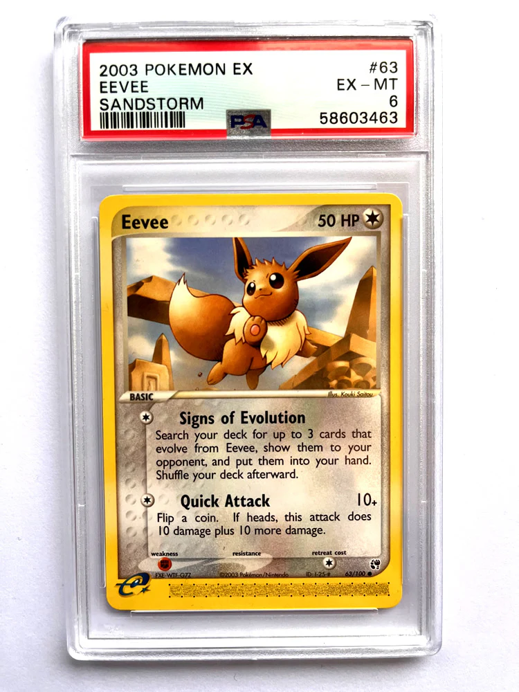 Eevee 63/100 PSA 6 Graded Pokemon Card (Sandstorm)