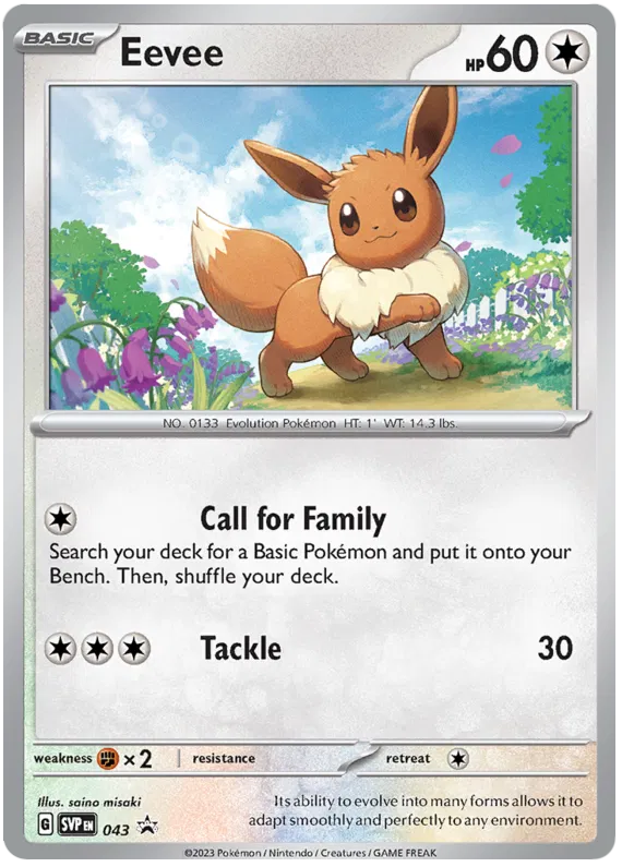 Eevee SVP043 Pokemon Promo Card (SV Promo Series)
