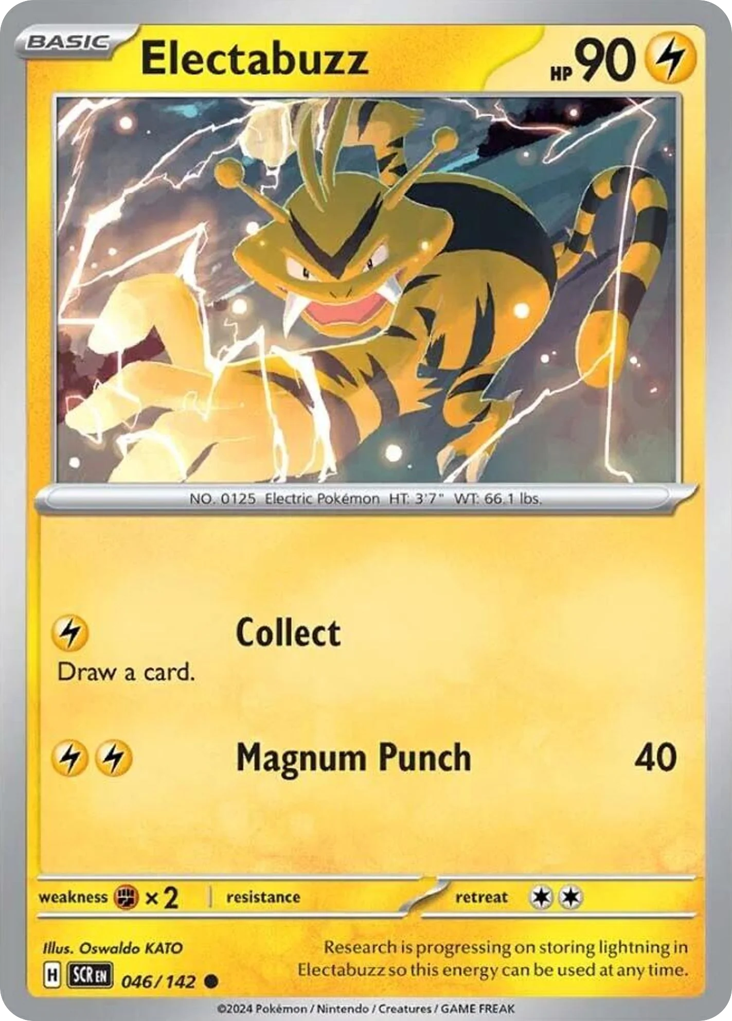 Electabuzz 046/142 Common Reverse Holo Pokemon Card (SV Stellar Crown)