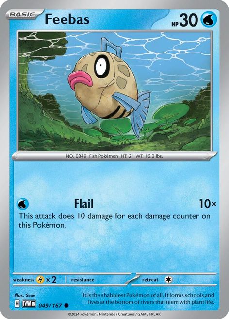 Feebas 049/167 Common Pokemon Card (SV Twilight Masquerade)