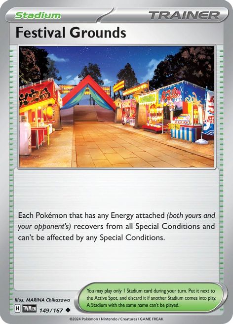Festival Grounds 149/167 Uncommon Reverse Holo Pokemon Card (SV Twilight Masquerade)