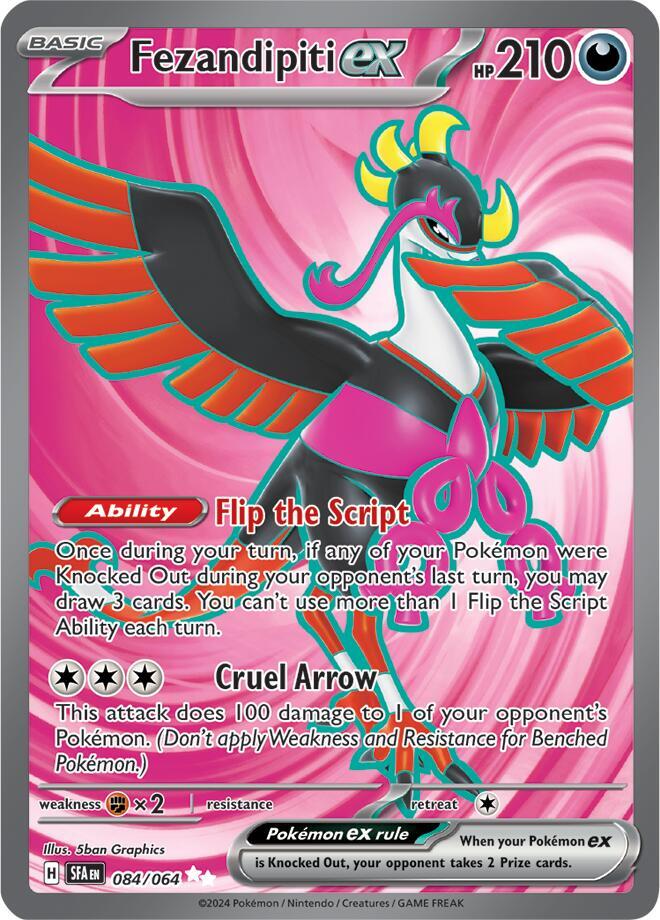 Fezandipiti ex 084/064 Ultra Rare Pokemon Card (SV Shrouded Fable)