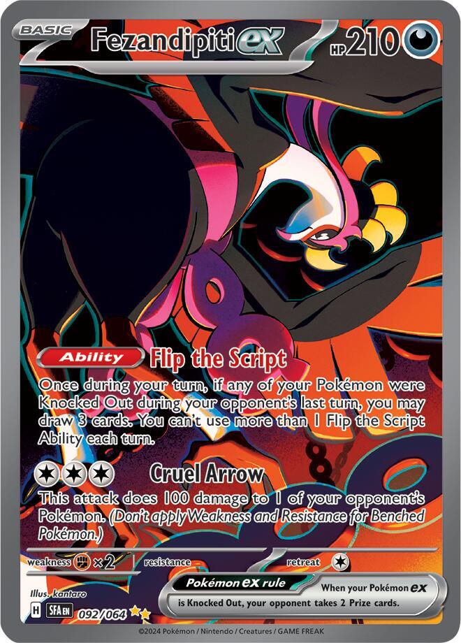 Fezandipiti ex 092/064 Special Illustration Rare Pokemon Card (SV Shrouded Fable)
