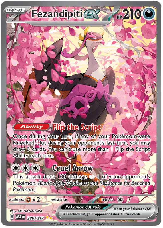 Fezandipiti ex 288/217 Special Illustration Rare Pokemon Card (Mega Evolution Ascended Heroes)