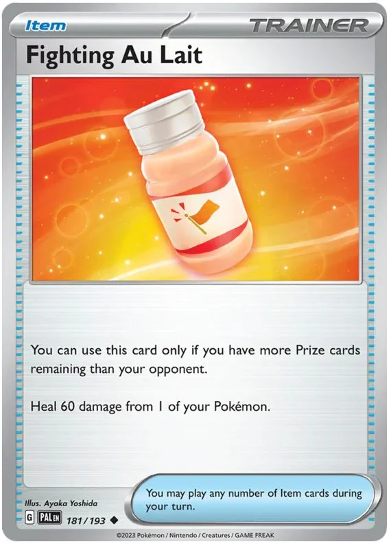 Fighting Au Lait 181/193 Uncommon Reverse Holo Pokemon Card (SV2 Paldea Evolved)