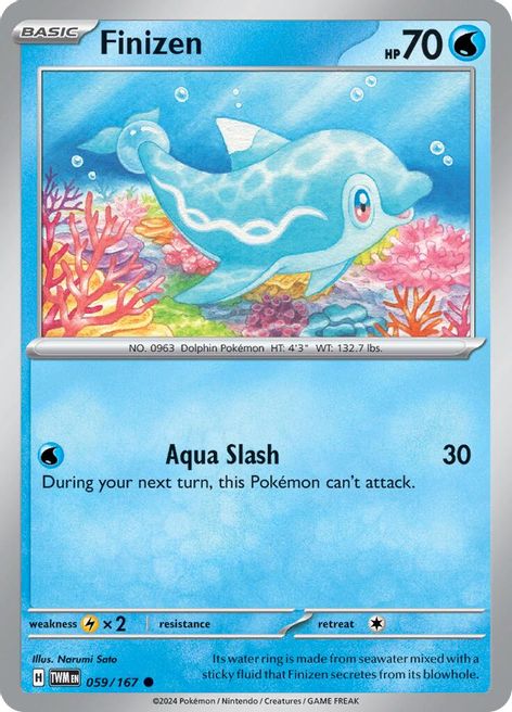 Finizen 059/167 Common Reverse Holo Pokemon Card (SV Twilight Masquerade)