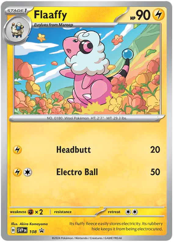 Flaaffy SVP108 Pokemon Promo Card (SV Promo Series)