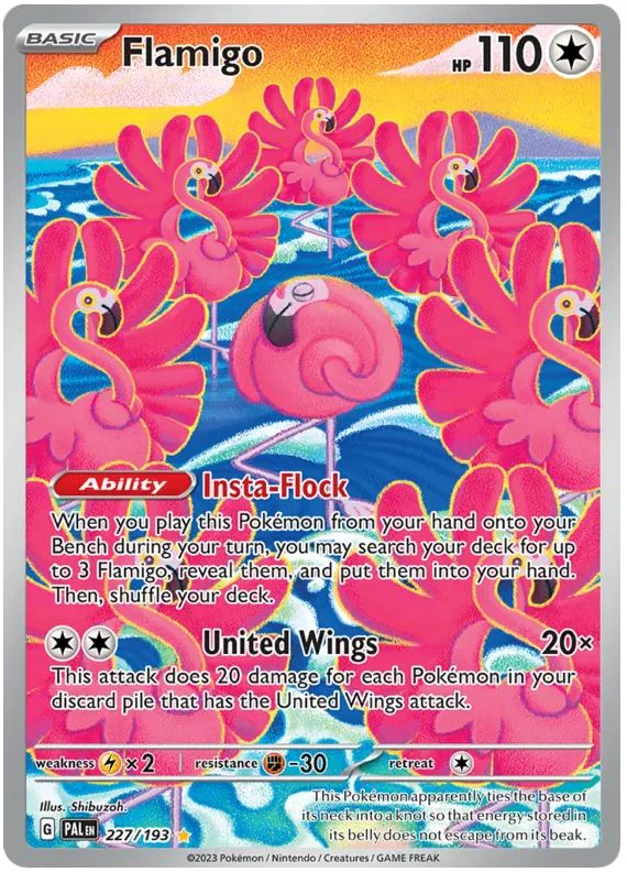 Flamigo 227/193 Illustration Rare Pokemon Card (SV2 Paldea Evolved)