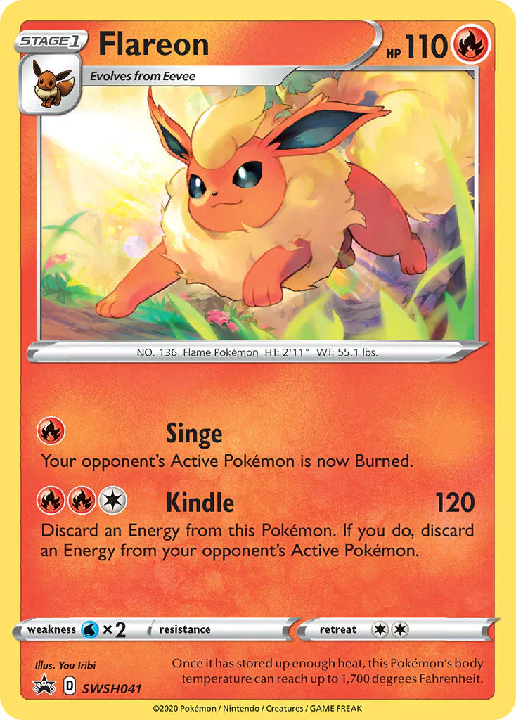 Flareon SWSH041 Pokemon Promo Card (SWSH Promo Series)