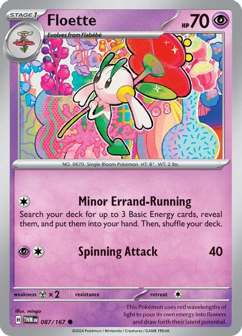 Floette 087/167 Common Pokemon Card (SV Twilight Masquerade)