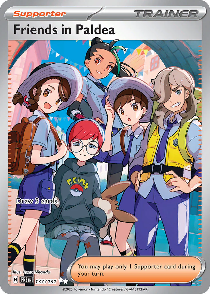 Friends in Paldea 137/131 Ultra Rare Pokemon Card (Scarlet & Violet Prismatic Evolutions)