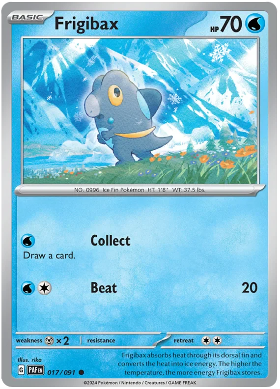Frigibax 017/091 Common Pokemon Card (SV 4.5 Paldean Fates)