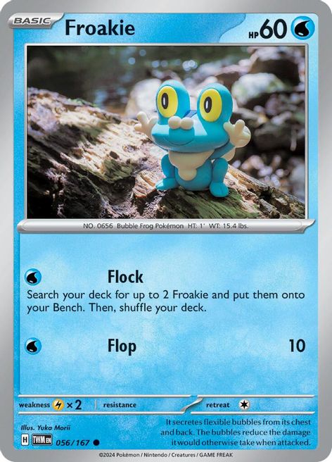 Froakie 056/167 Common Reverse Holo Pokemon Card (SV Twilight Masquerade)