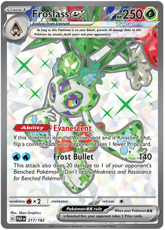 Froslass ex 217/182 Ultra Rare Pokemon Card (SV04 Paradox Rift)