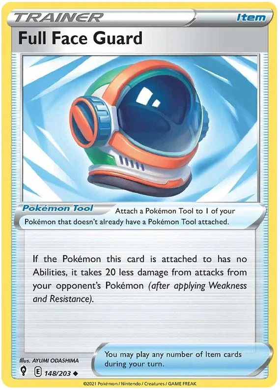 Full Face Guard 148/203 Uncommon Pokemon Card (SWSH Evolving Skies)