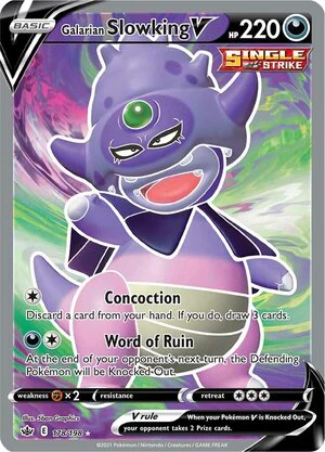 Galarian Slowking V 178/198 Ultra Rare Pokemon Card (SWSH Chilling Reign)