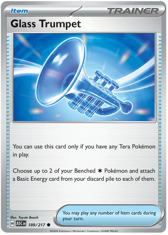 Glass Trumpet 189/217 Common Pokemon Card (Mega Evolution Ascended Heroes)