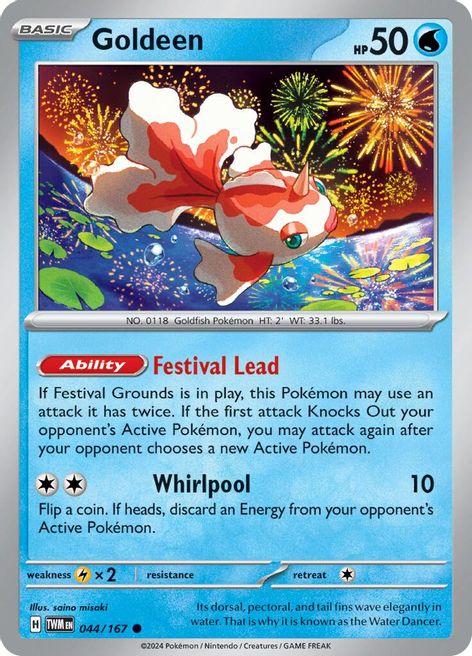 Goldeen 044/167 Common Pokemon Card (SV Twilight Masquerade)