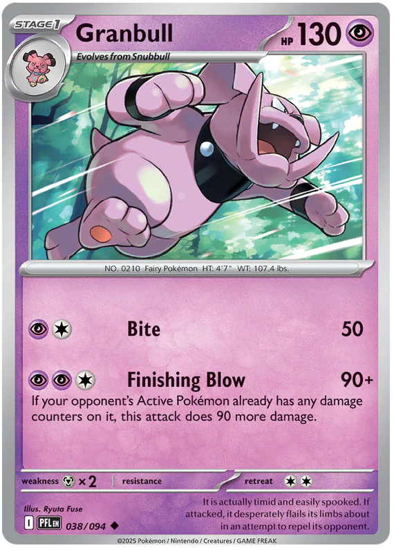 Granbull 038/094 Uncommon Pokemon Card (Mega Evolution Phantasmal Flames)