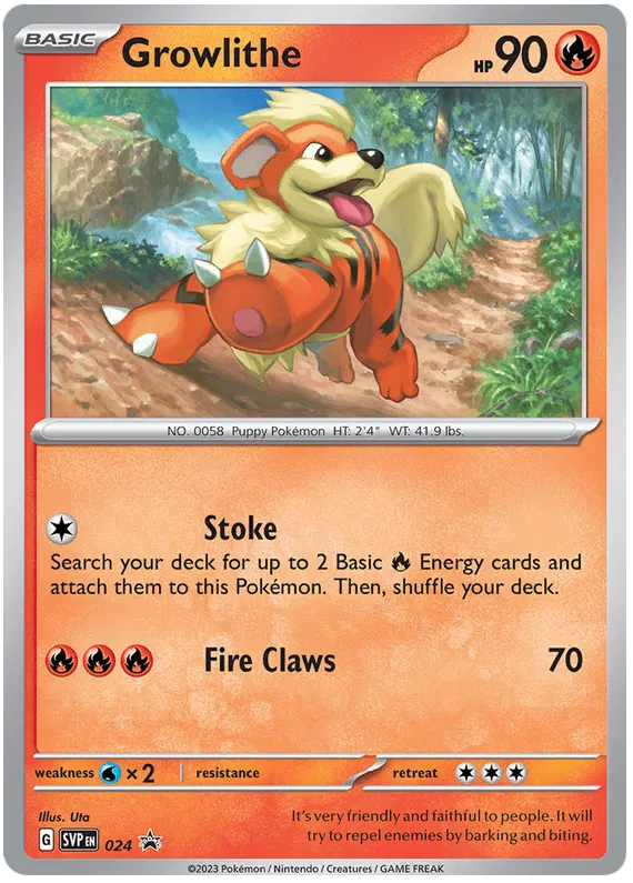 Growlithe SVP024 Pokemon Promo Card (SV Promo Series)
